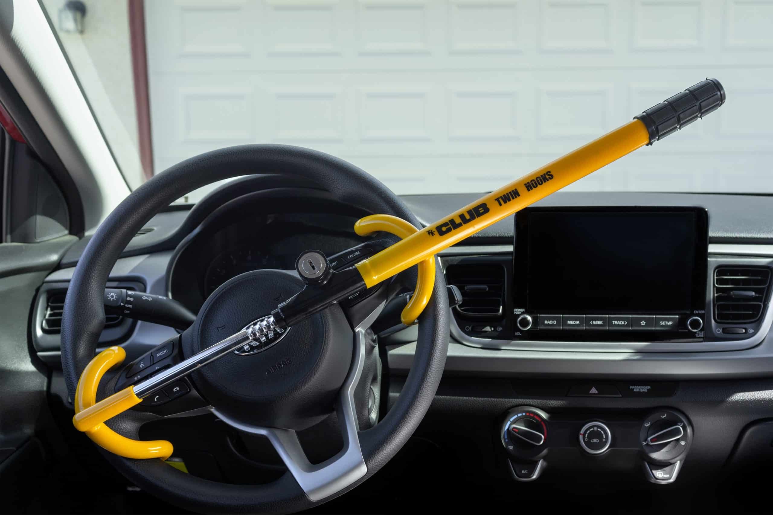 The Club Twin Hook steering wheel security lock